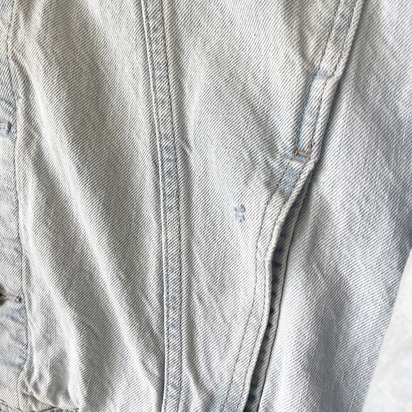 American Eagle Outfitters Light Wash Denim Jacket Trucker Coat Size XXL - Picture 3 of 6